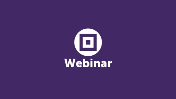 Nomensa webinar logo on a purple background