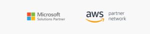 Microsoft solutions partner, AWS partner network logos